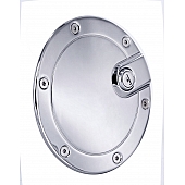 All Sales Fuel Door - Round Aluminum - 6053CL