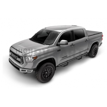 N-Fab Nerf Bar - Truck Wheel to Wheel Black Gloss Textured Powder Coated Steel Round - F1797QC6-2