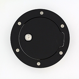 All Sales Fuel Door - Round Aluminum - 6051KL