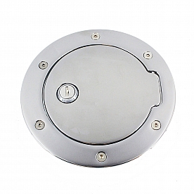 All Sales Fuel Door - Round Aluminum - 6051PL