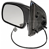 Dorman Exterior Mirror Powered Rectangular Black Single - 9551452
