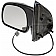 Dorman Exterior Mirror Powered Rectangular Black Single - 9551452