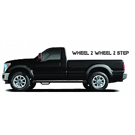 N-Fab Nerf Bar - Truck Wheel to Wheel Black Matte Textured Powder Coated Steel Round - F1577RCTX