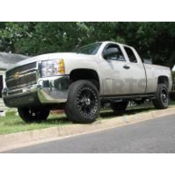 N-Fab Nerf Bar - Truck Wheel to Wheel Black Matte Textured Powder Coated Steel Round - C07100QC6X