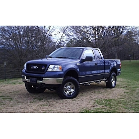 N-Fab Nerf Bar - Truck Wheel to Wheel Black Gloss Powder Coated Steel Round - F04100QC6
