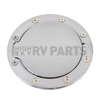 All Sales Fuel Door - Round Aluminum - 6044C