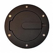 All Sales Fuel Door - Round Black - 6047K
