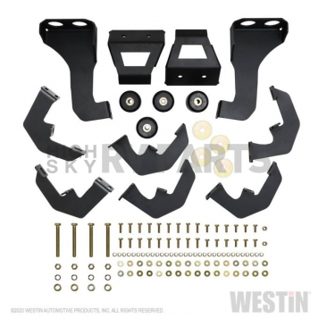 Westin Automotive Nerf Bar - Truck Wheel to Wheel Black Textured Powder Coated Steel Square - 56534775-5