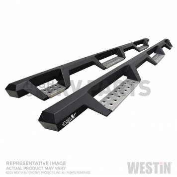 Westin Automotive Nerf Bar - Truck Wheel to Wheel Black Textured Powder Coated Stainless Steel Square - 565347752