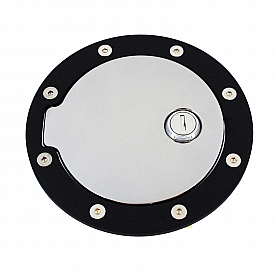 All Sales Fuel Door - Round Aluminum - 6044KCL