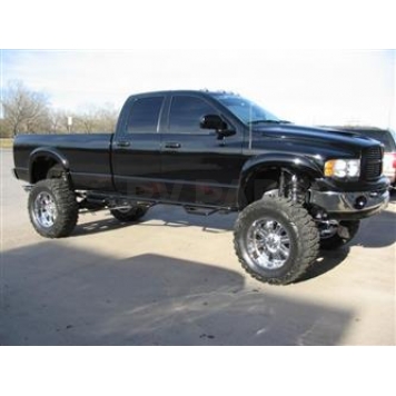 N-Fab Nerf Bar - Truck Wheel to Wheel Black Matte Textured Powder Coated Steel Round - D02107QC6X