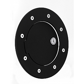 All Sales Fuel Door - Round Aluminum - 6092KL
