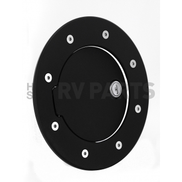 All Sales Fuel Door - Round Aluminum - 6092KL
