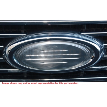 All Sales Emblem - Ford Oval Step Style Ball Milled Silver Aluminum - 50901-1