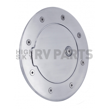 All Sales Fuel Door - Round Aluminum - 6092L