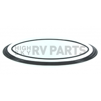 All Sales Emblem - Ford Oval Step Style Silver Aluminum - 50904