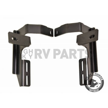 Black Horse Offroad Running Board Aluminum Stationary Black - PRHY169BK-4