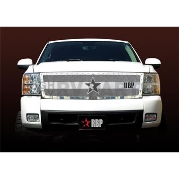 RBP (Rolling Big Power) Grille - Mesh With Studded Frame Silver Stainless Steel - 851111