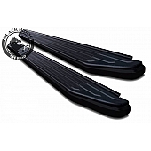 Black Horse Offroad Running Board Aluminum Stationary Black - PRHY269BK
