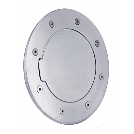 All Sales Fuel Door - Round Aluminum - 6092