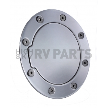 All Sales Fuel Door - Round Aluminum - 6091