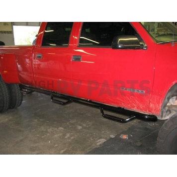N-Fab Nerf Bar - Truck Wheel to Wheel Black Gloss Powder Coated Steel Round - C92115CC6-1