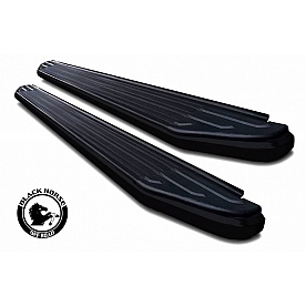 Black Horse Offroad Running Board Aluminum Stationary Black - PRNIPA13BK