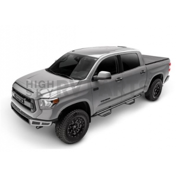 N-Fab Nerf Bar - Truck Wheel to Wheel Black Matte Textured Powder Coated Steel Round - C1789QCTX