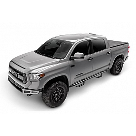 N-Fab Nerf Bar - Truck Wheel to Wheel Black Matte Textured Powder Coated Steel Round - C17105CCTX