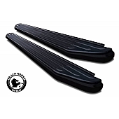 Black Horse Offroad Running Board Aluminum Stationary Black - PRTY20BK