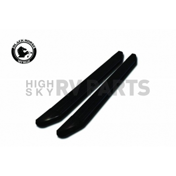 Black Horse Offroad Running Board Aluminum Stationary Black - PRTY4RTEBK