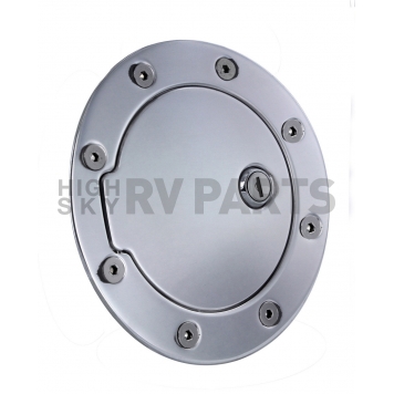 All Sales Fuel Door - Round Aluminum - 6055L