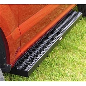 Owens Products Running Board Black Textured Powder Coated Aluminum Stationary - 82356