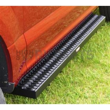 Owens Products Running Board Black Textured Powder Coated Aluminum Stationary - 82356