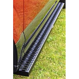 Owens Products Running Board Black Textured Powder Coated Aluminum Stationary - 82357