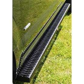 Owens Products Running Board Black Textured Powder Coated Aluminum Stationary - 82358