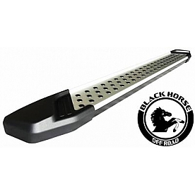Black Horse Offroad Running Board Aluminum Silver - VOF576