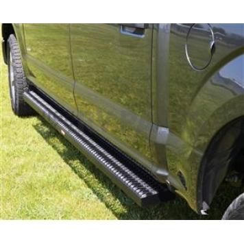 Owens Products Running Board Black Textured Powder Coated Aluminum Stationary - 82359