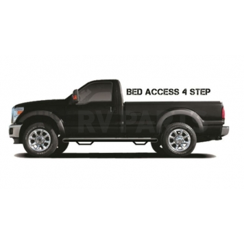 N-Fab Nerf Bar - Truck Wheel to Wheel Black Gloss Textured Powder Coated Steel Round Tube - C1987RC4-3