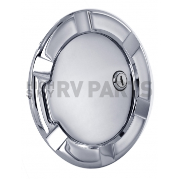All Sales Fuel Door - Round Aluminum - 6900CL