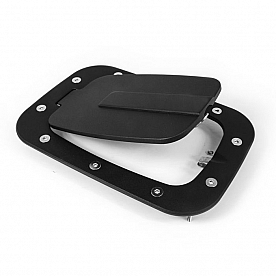 All Sales Fuel Door - Rectangular Aluminum - 6158K