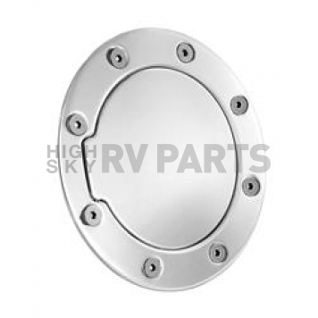 All Sales Fuel Door - Round Chrome Plated - 6109C