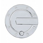 All Sales Fuel Door - Round Aluminum - 6152CL