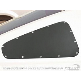 Drake Automotive Window Louver - Rear Window Aluminum Black - 3Z297967BK