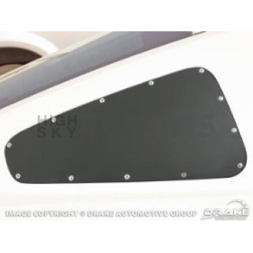 Drake Automotive Window Louver - Rear Window Aluminum Black - 3Z297967BK