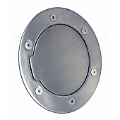 All Sales Fuel Door - Round Aluminum - 6098