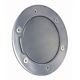 All Sales Fuel Door - Round Aluminum - 6098