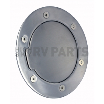 All Sales Fuel Door - Round Aluminum - 6098