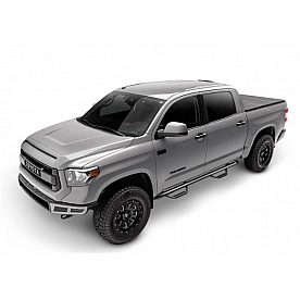N-Fab Nerf Bar - Truck Wheel to Wheel Black Matte Textured Powder Coated Steel Round - C15113CCTX