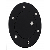 All Sales Fuel Door - Round Aluminum - 6102KL